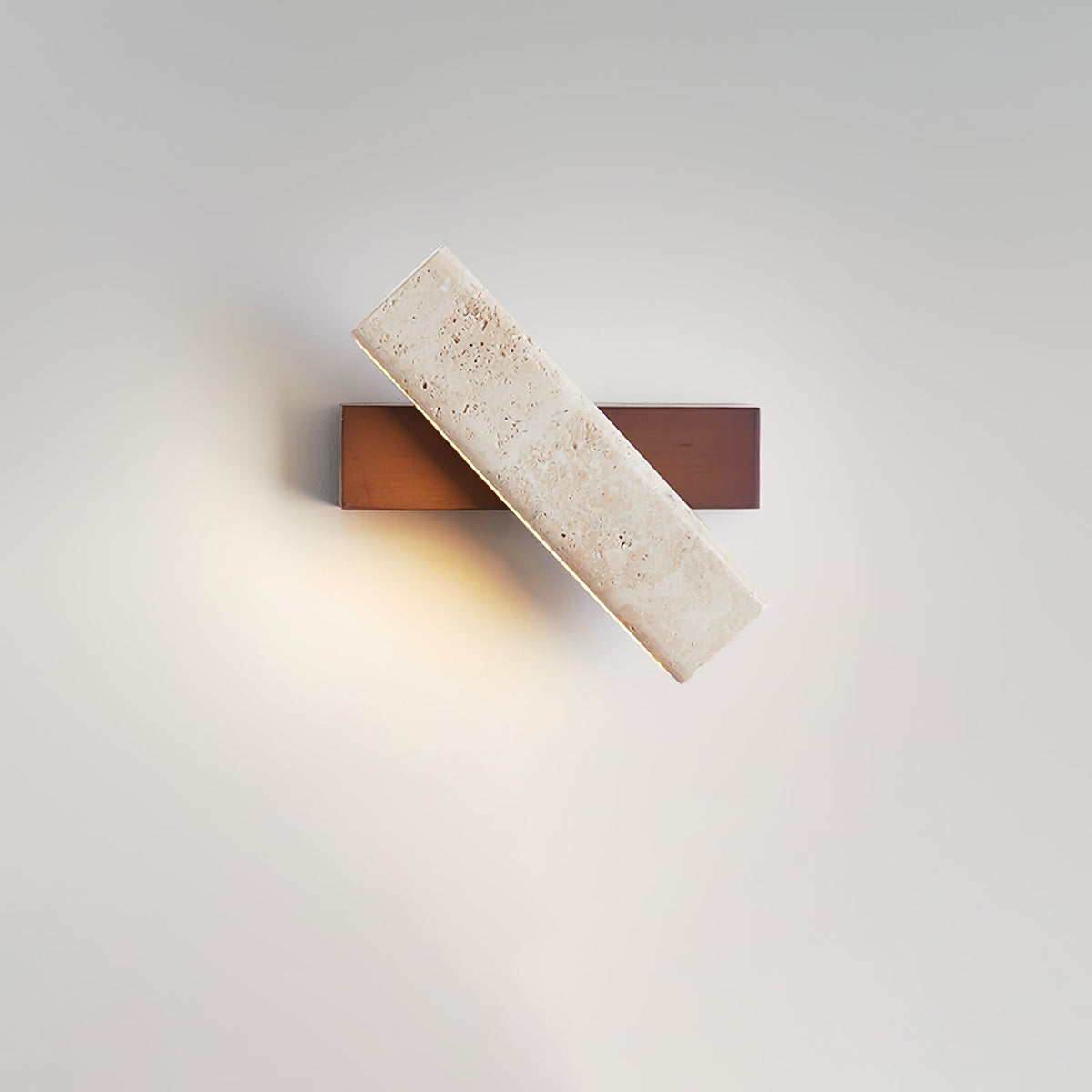 Esorora Rectangular aplică de perete din travertin