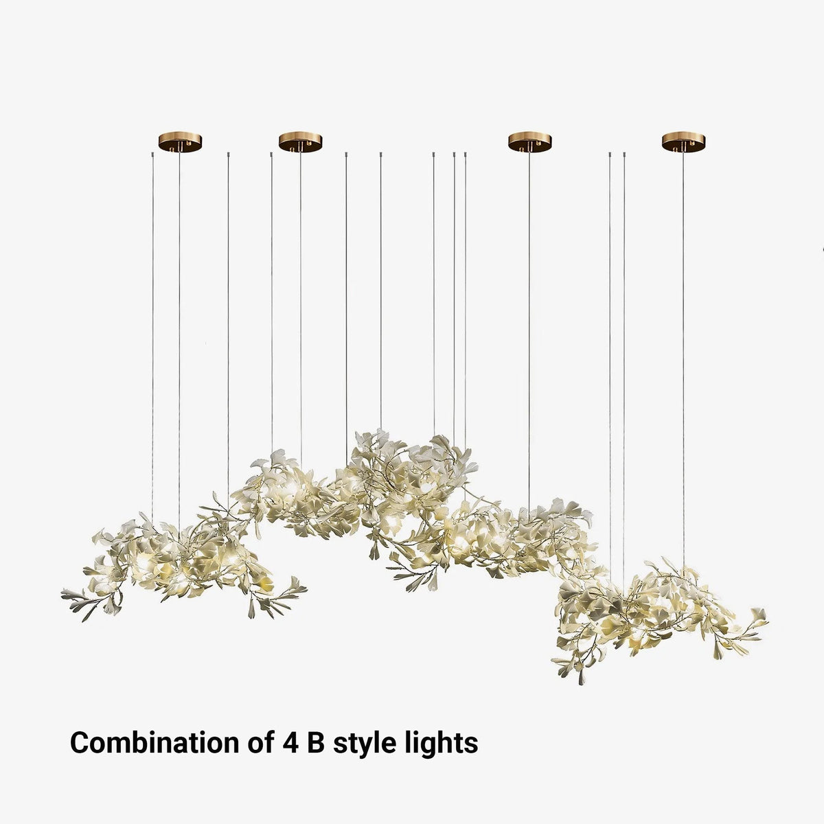 Olivia candelabru de lux Ceramic Mare pentru hol, Gingko leaf, living, pentru foaier