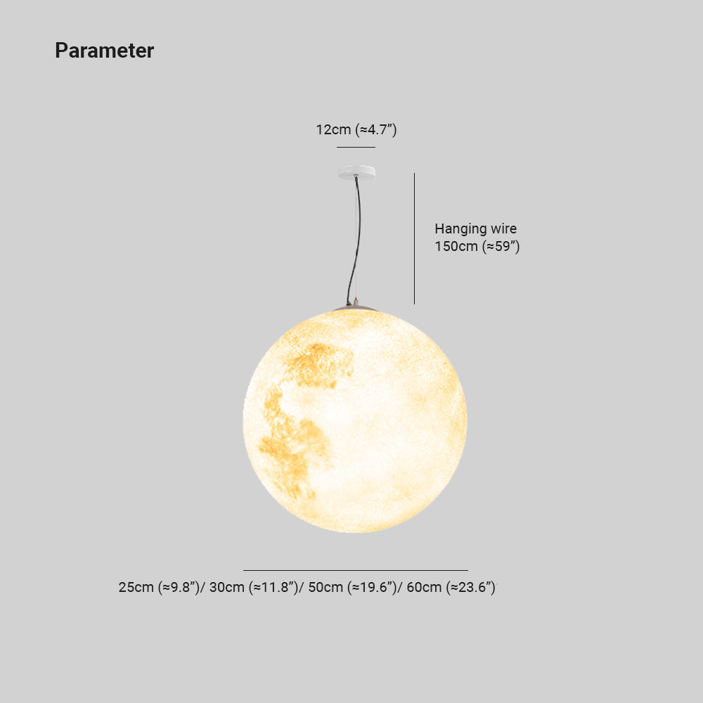 Ray Moon modern Bubble Glod lampă suspendată din metal/rășină/plastic armat cu fibră de sticlă