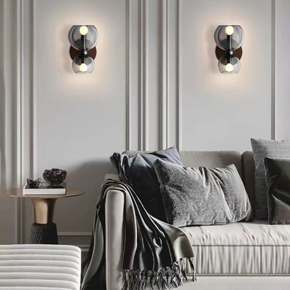 Valentina modern Hourglass LED aplică de perete metal/sticlă alb living