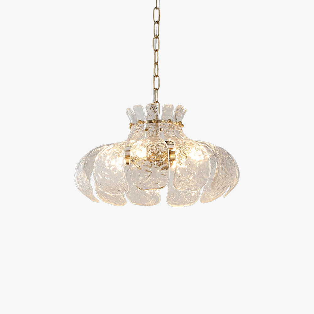 Arisha modern candelabru în Formă de Piersic din sticlă cu Efect de Gheață Topită dormitor