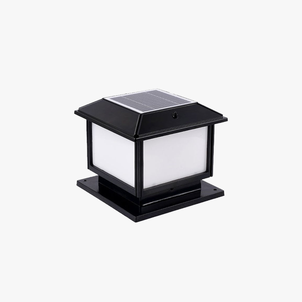 Ray Vintage Rectangle metal Outdoor Solar Lamps, negru/bronz