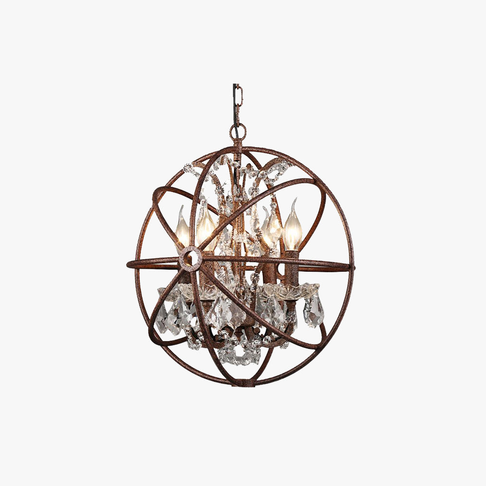 Kristy lampă suspendată Rustic Vintage metal Candle neagră/Ruginie dormitor