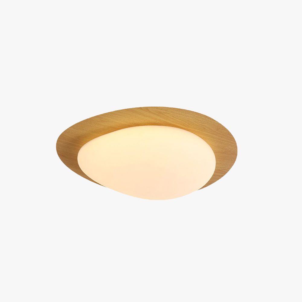 Arisha plafonieră aplicată modernă, metal, lemn de nuc/natural