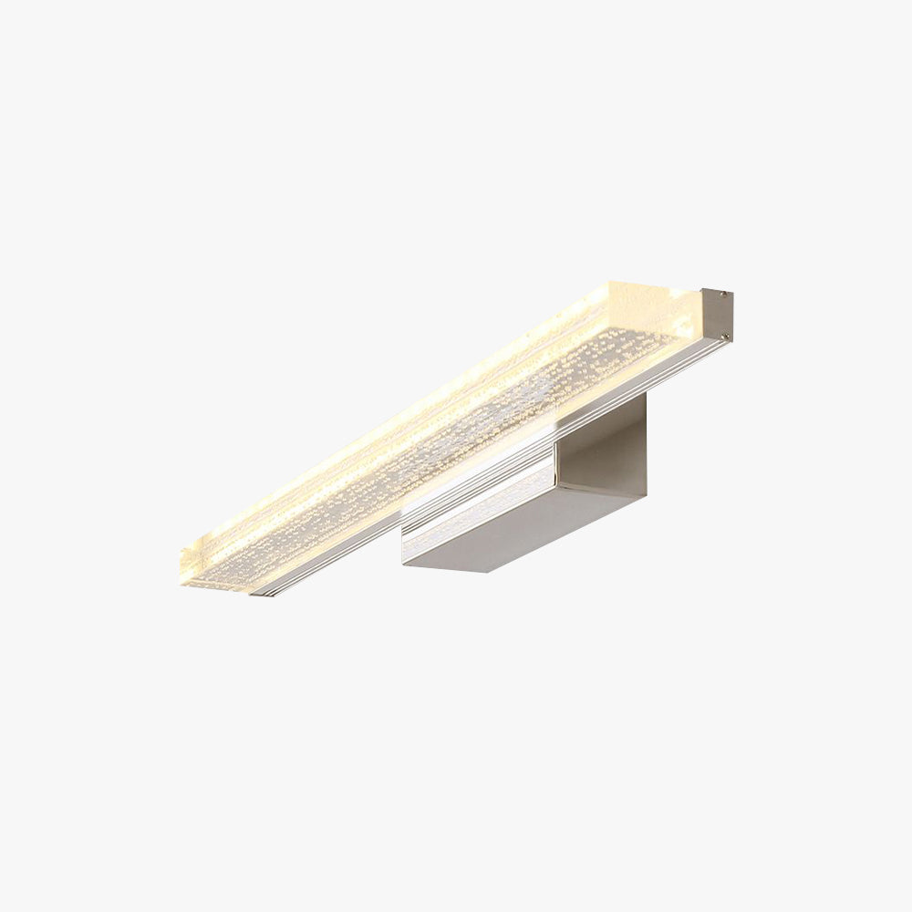 Arisha aplică de perete argintie din metal, modernă, dreptunghiulară