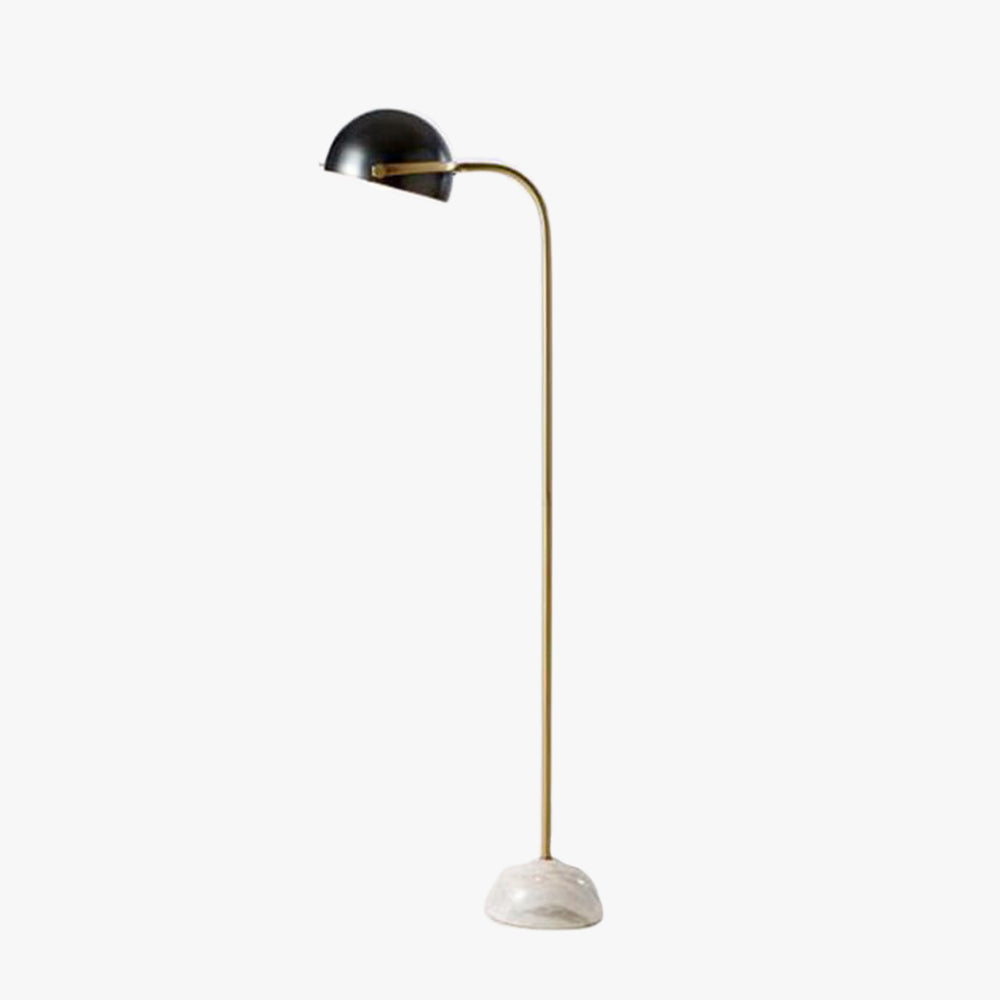 Eryn lampadar Semi Circular Retro/minimalist, metal/marmură, negru, dormitor