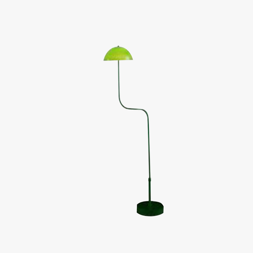 Salgado lampadar cu Abajur din Formă de Ciupercă, metal Arc Verde, pentru Sufragerie