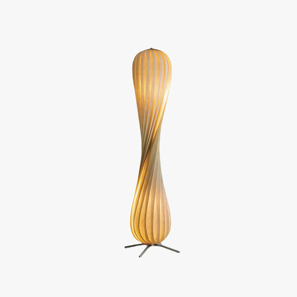 Ozawa modern Twisted lemn lampadar, Culoare lemn