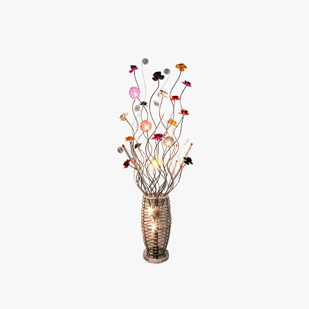 Bella Art Deco Vază florală argintie lampadar