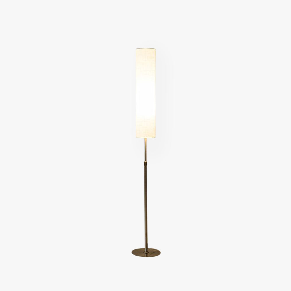 Eryn lampadar alb din metal și material textil, minimalist, cilindric