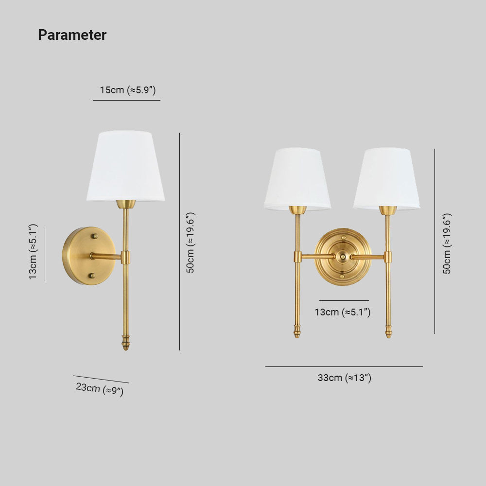 Tiffany oglindă aplică de perete, 1/2 Light
