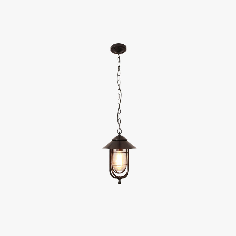 Ray lampă suspendată Lantern Retro metal, negru/bronz
