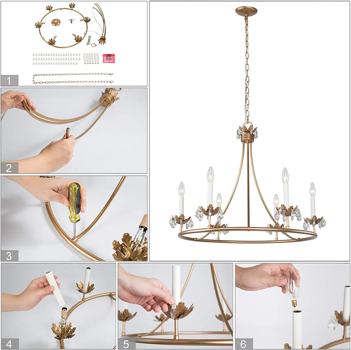 Yrvuvyh candelabru din alamă și cristal, vintage, industrial, de lux