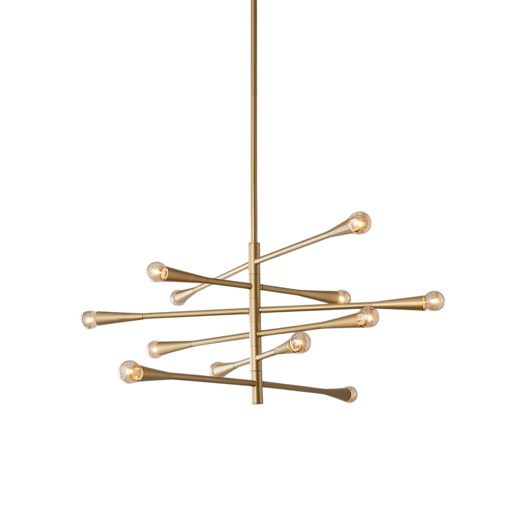 Sifuvyu candelabru modern, minimalist din alamă din metal