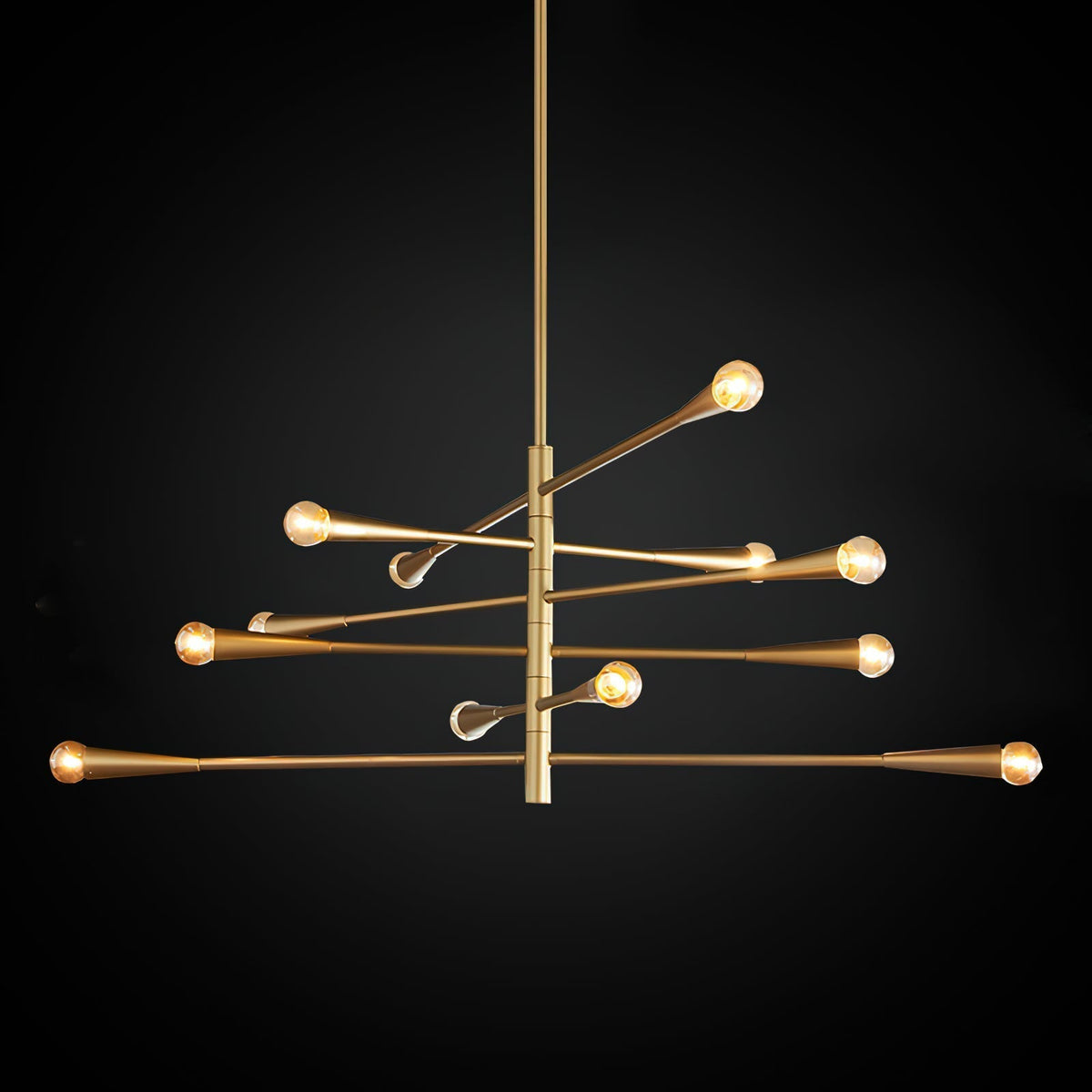 Sifuvyu candelabru modern, minimalist din alamă din metal