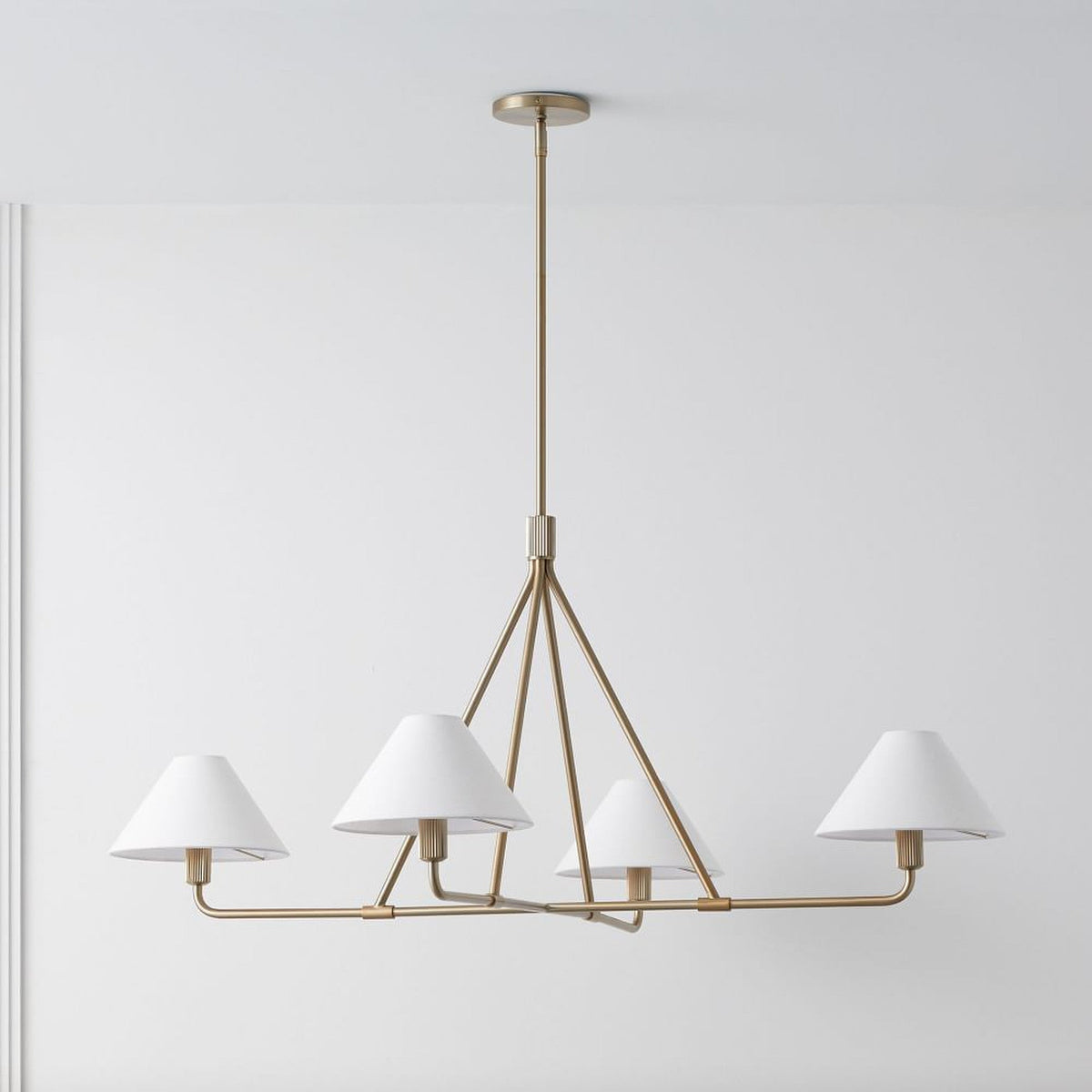 Ornuvyh candelabru din metal și material textil, vintage, industrial