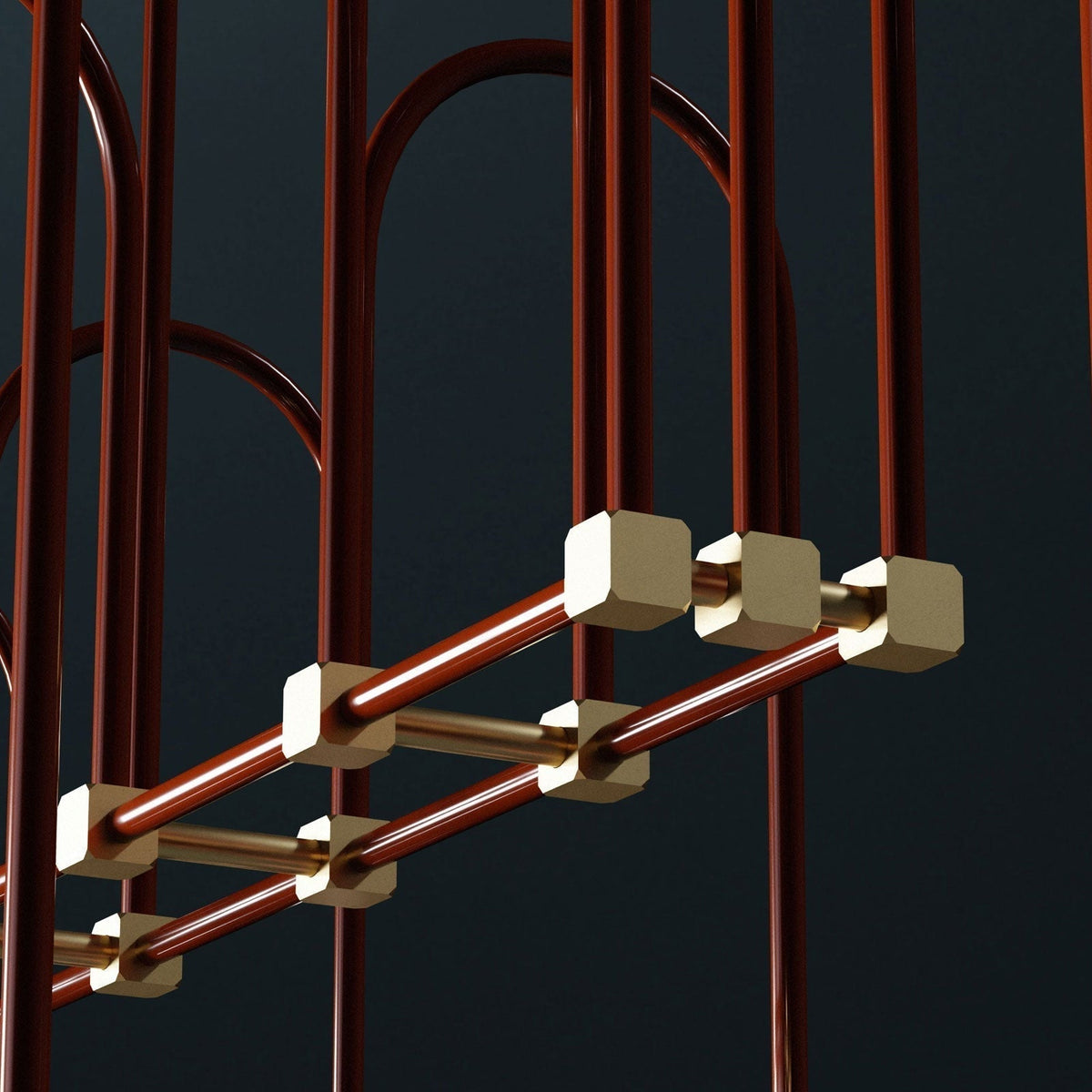 Blikuvyh candelabru Vintage industrial Atelier din alamă