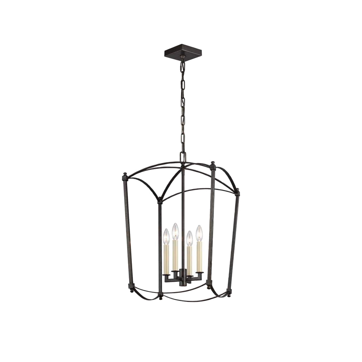 Xenuvyu lampă suspendată neagră din metal, modernă, minimalistă, industrială, în formă de lanternă