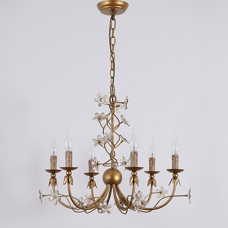 Ornuvyu candelabru transparent din metal și cristal, postmodern, de lux