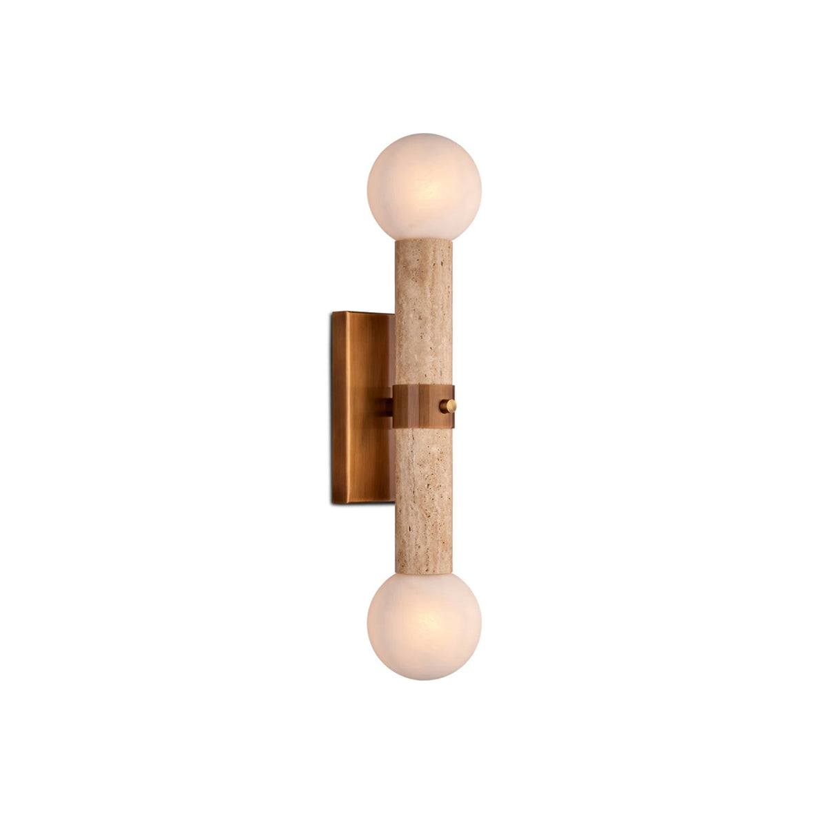 Dvaluvyh aplică de perete modernă, minimalistă din travertin din sticlă din metal