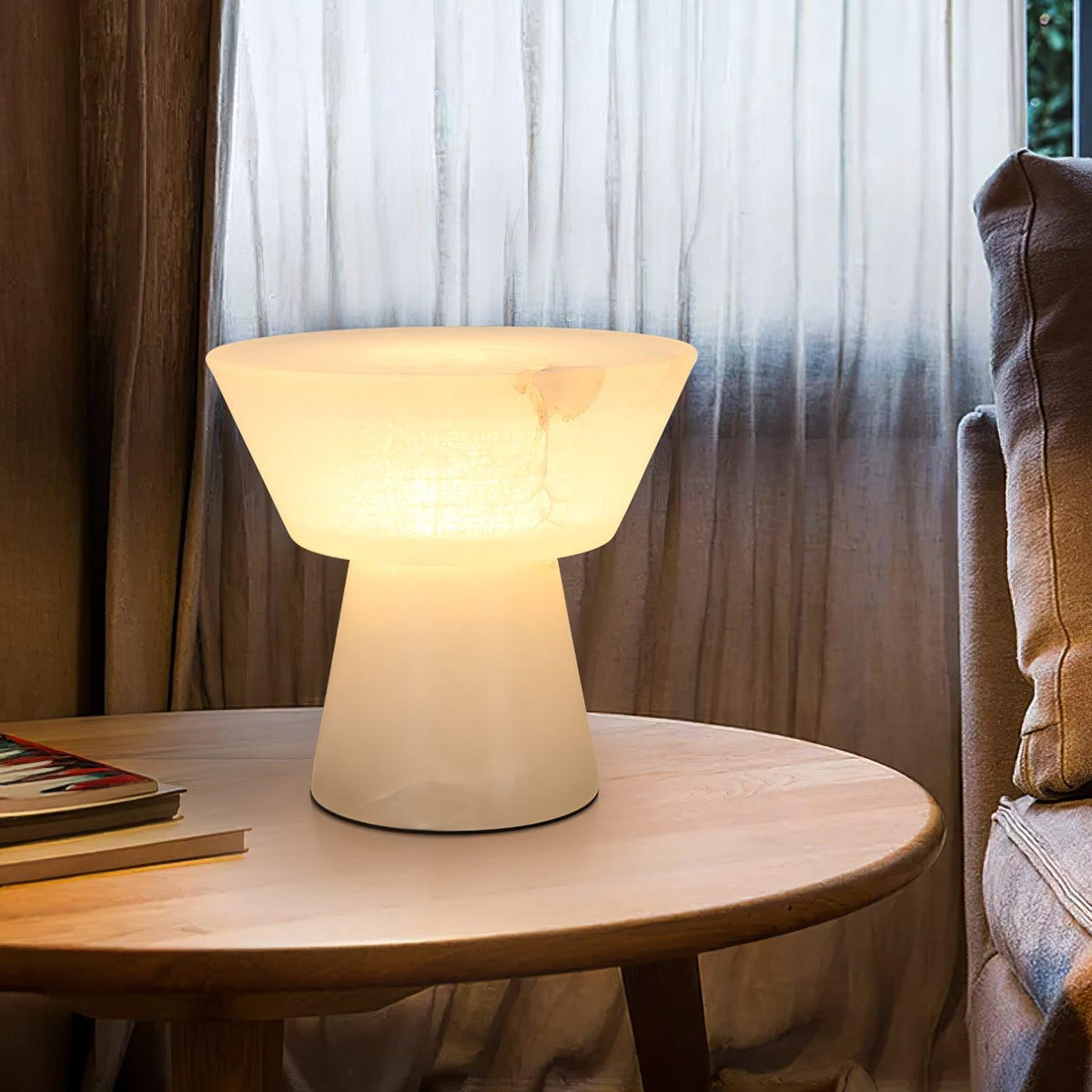 Ane Pedestal lampă de masă din alabastru