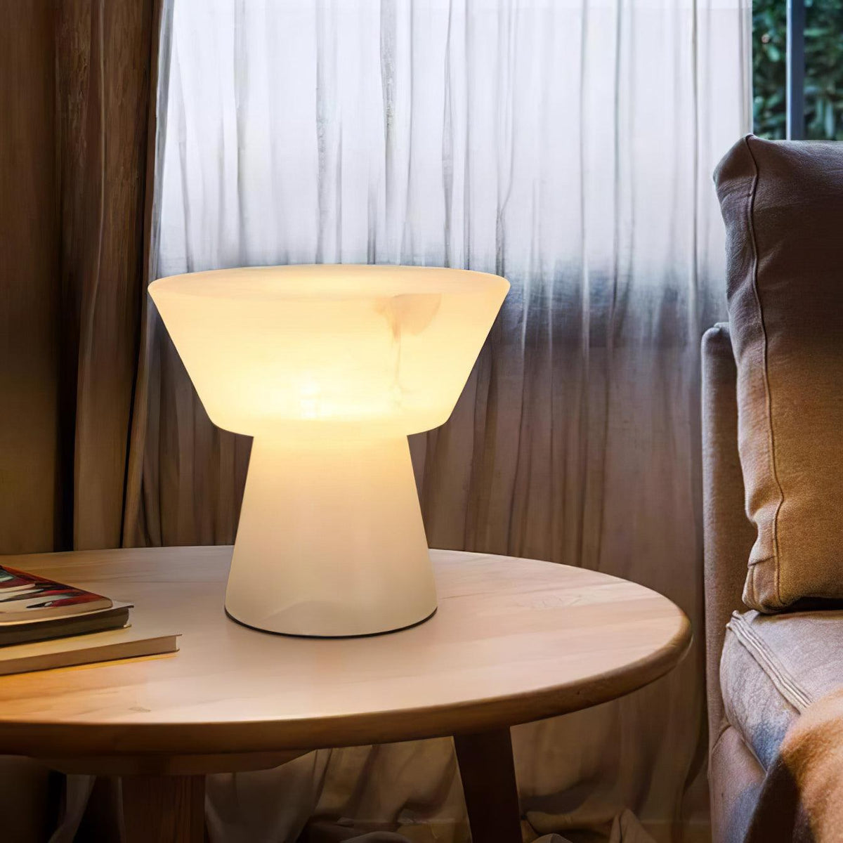 Ane Pedestal lampă de masă din alabastru