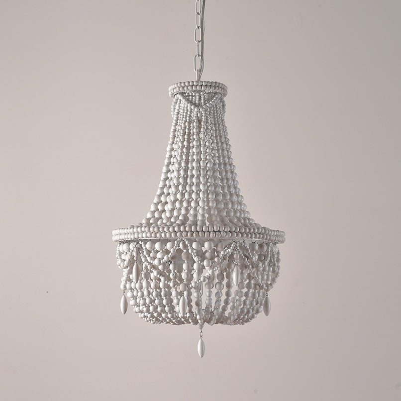 Eirikuvyu candelabru postmodern lux cu perle metalice și lemn