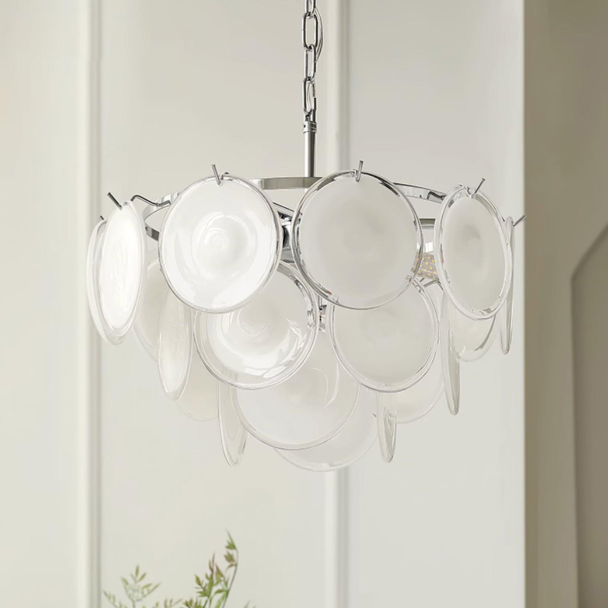 Lumirae candelabru Cascading Frosted sticlă Discs