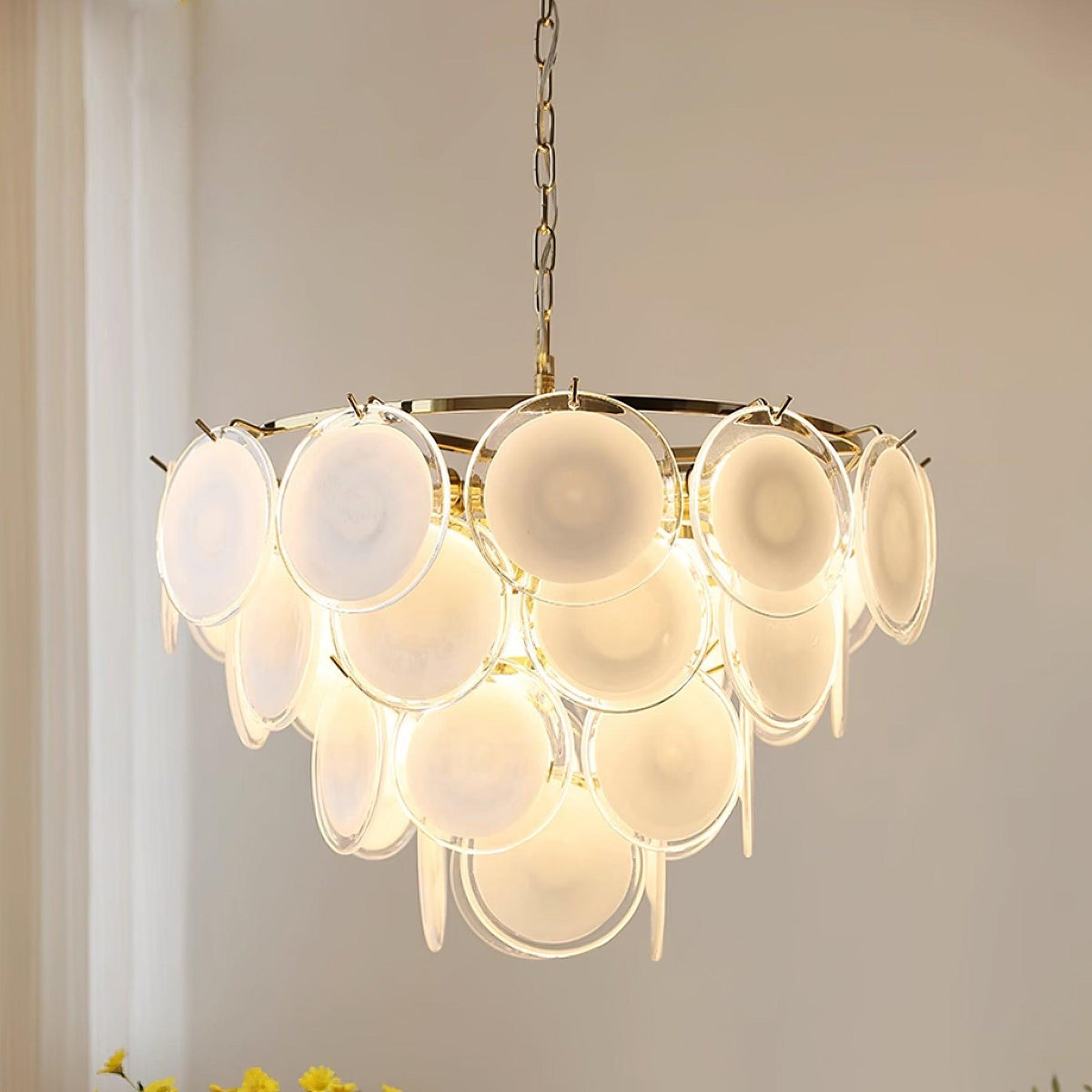 Lumirae candelabru Cascading Frosted sticlă Discs
