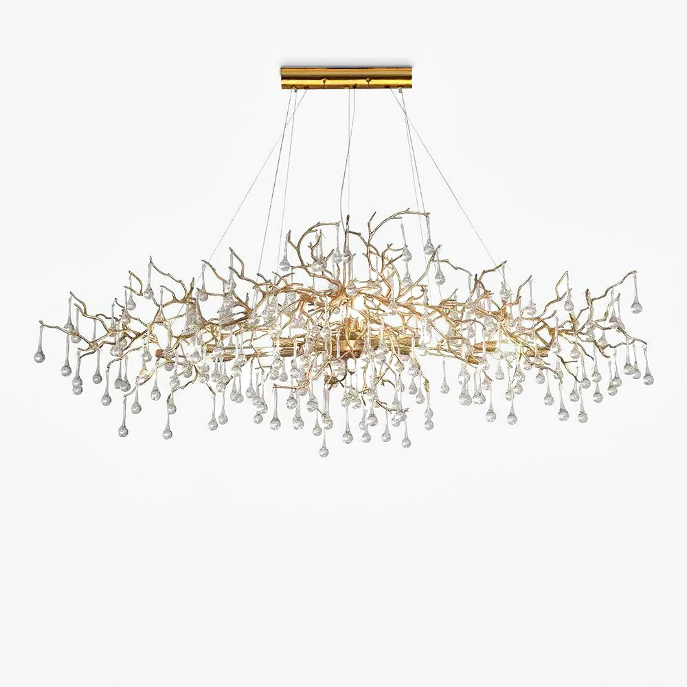 Elyeelle candelabru din alamă și cristal, cu ramuri