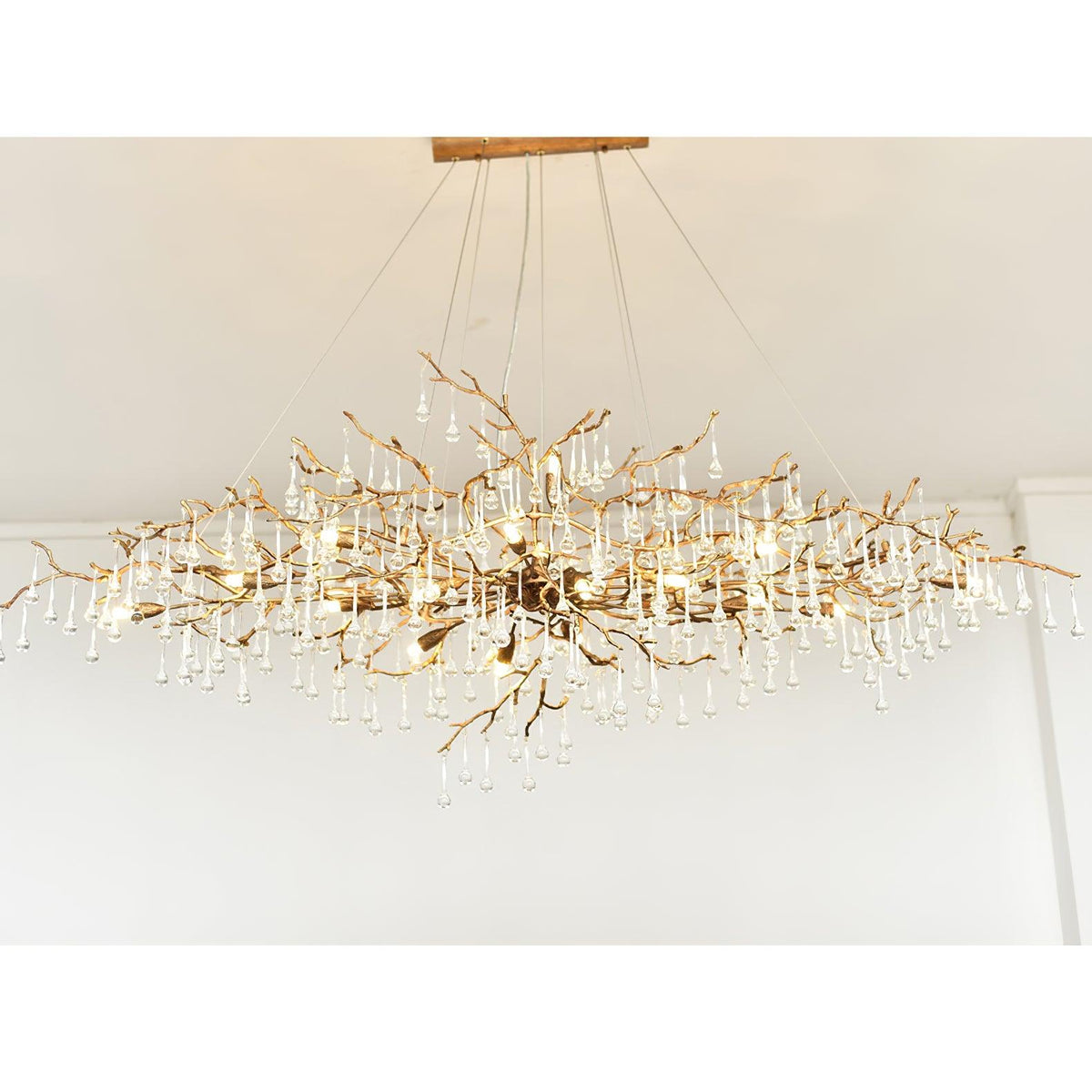 Elyeelle candelabru din alamă și cristal, cu ramuri