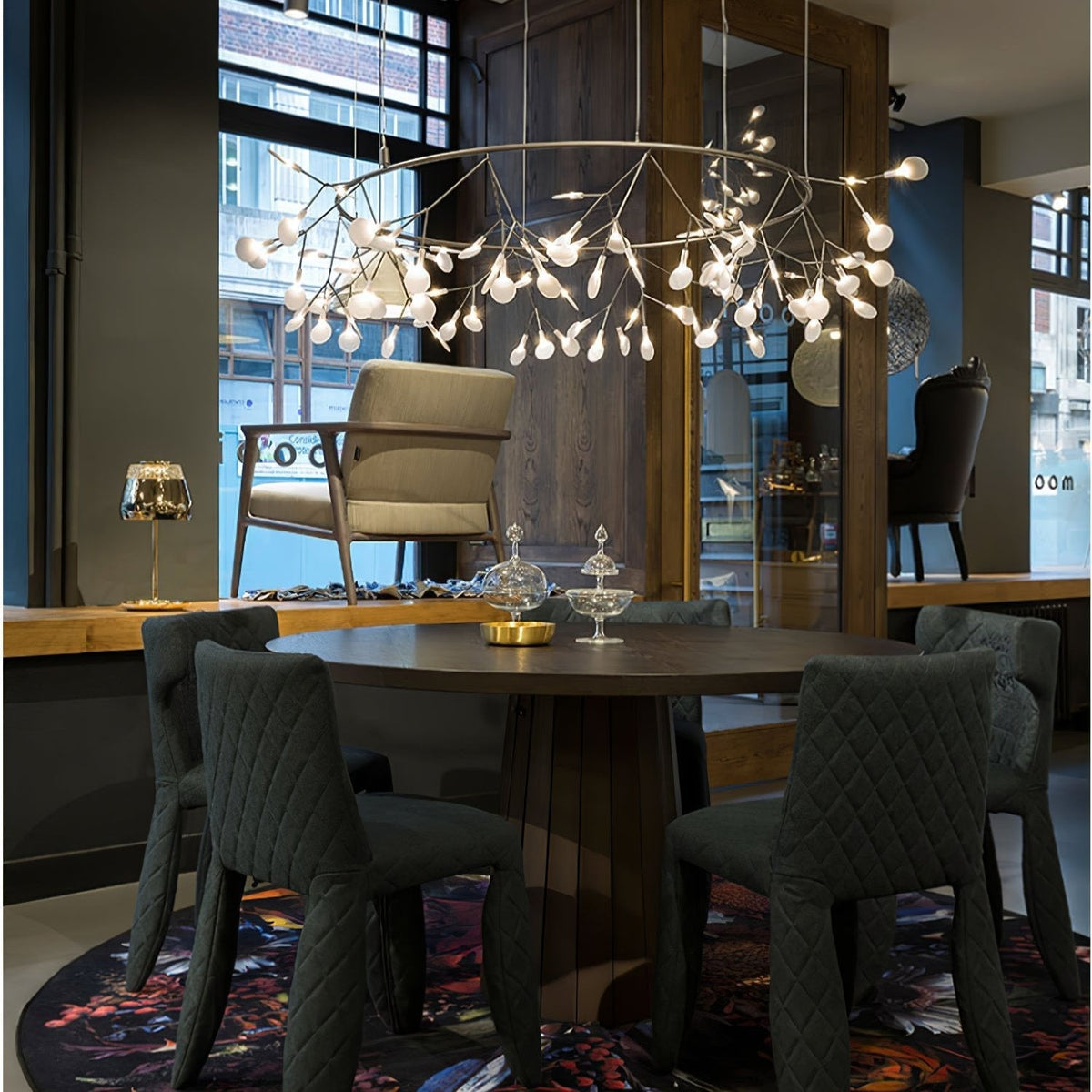 Candelabru negru Firefly LED