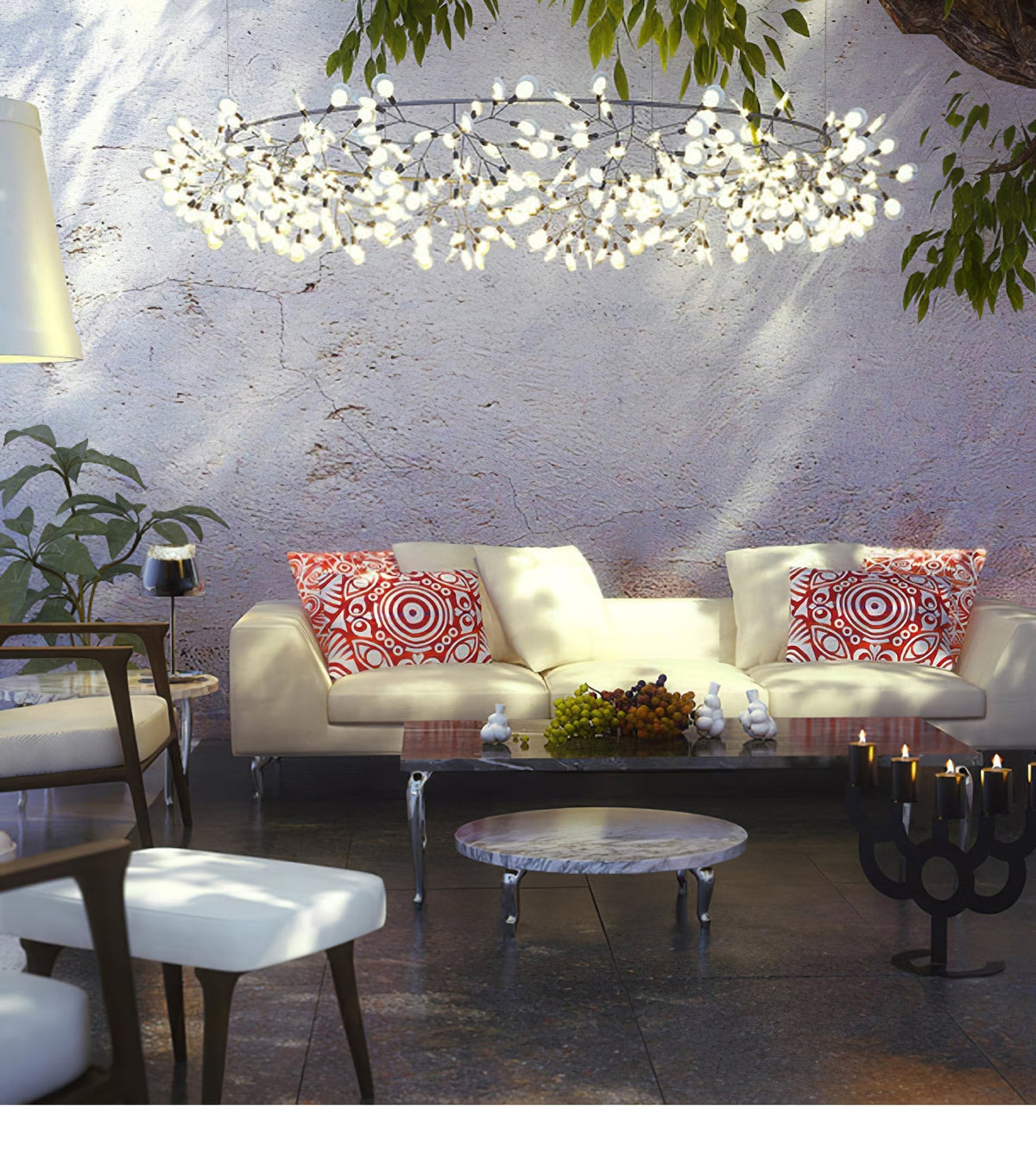Candelabru negru Firefly LED