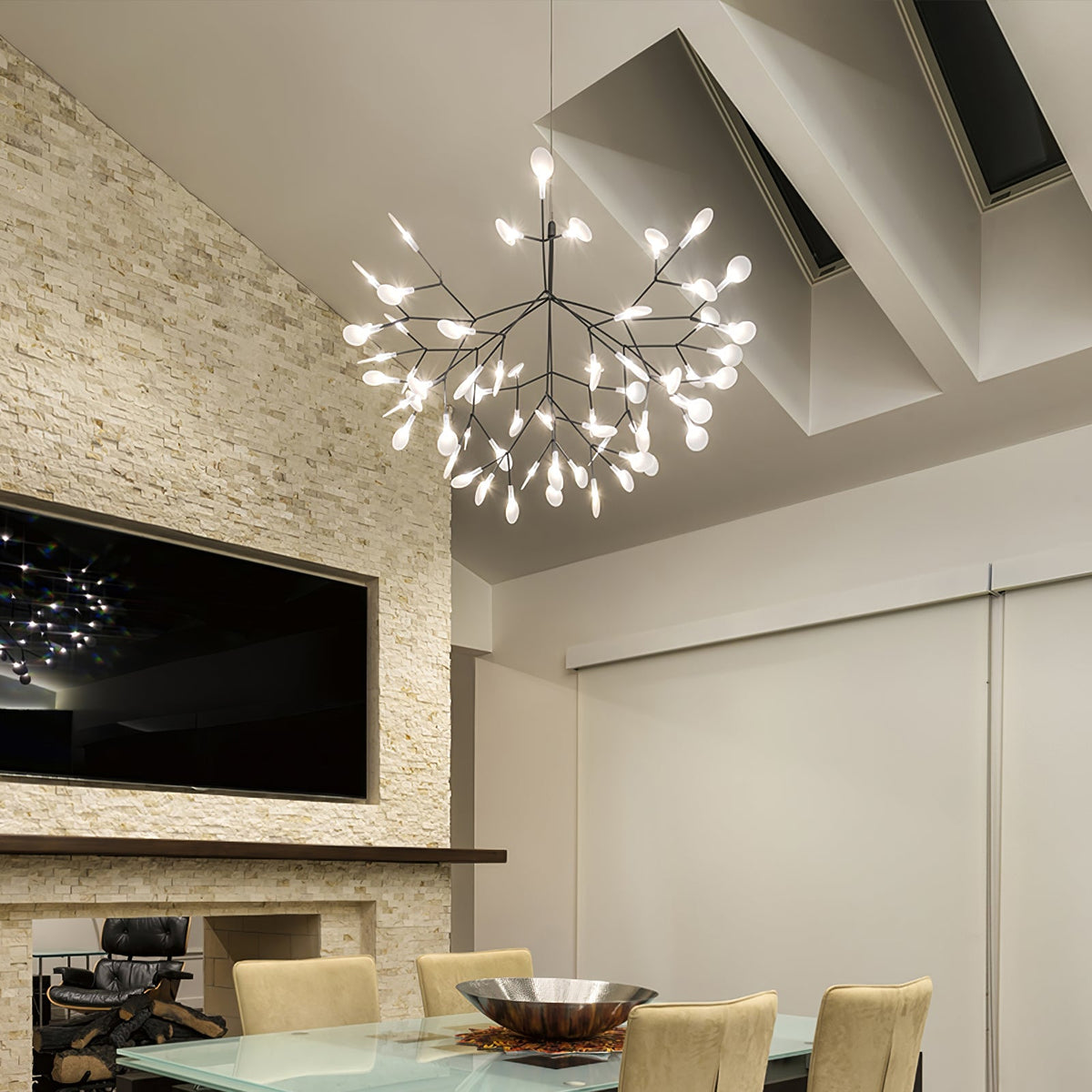 Candelabru negru Firefly LED