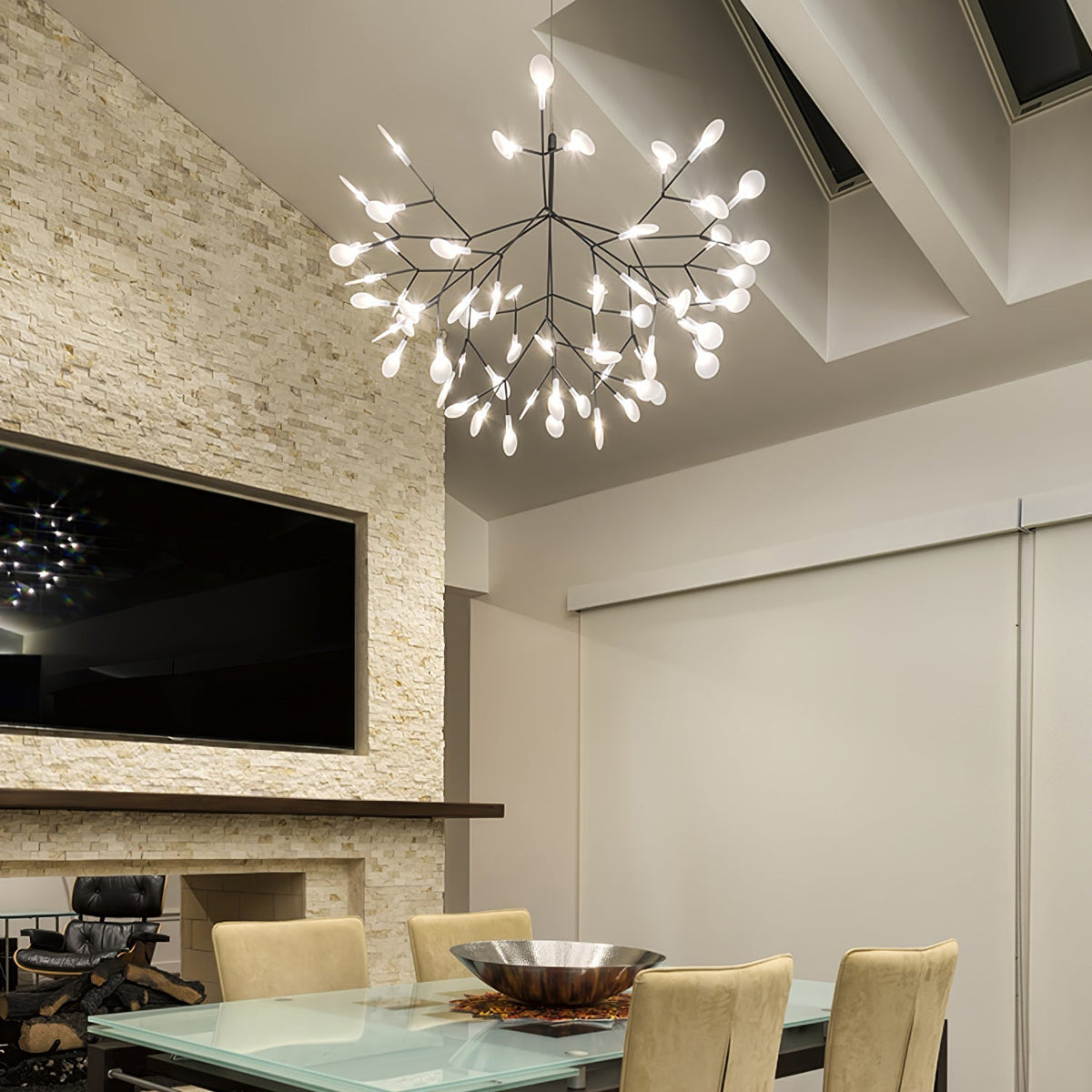 Candelabru negru Firefly LED
