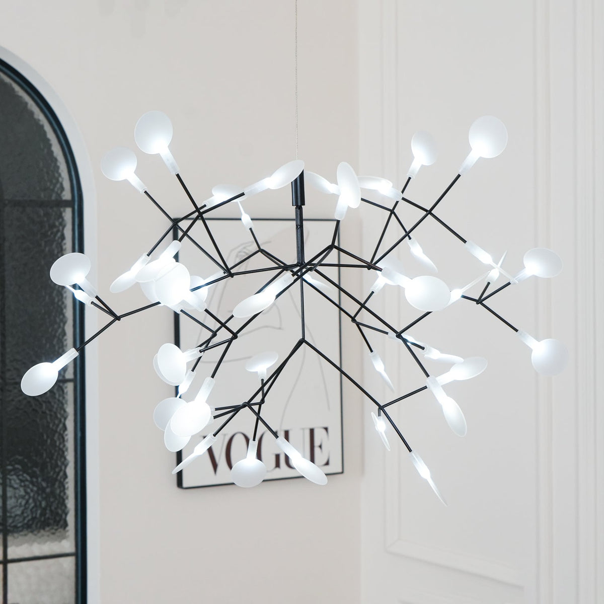 Candelabru negru Firefly LED