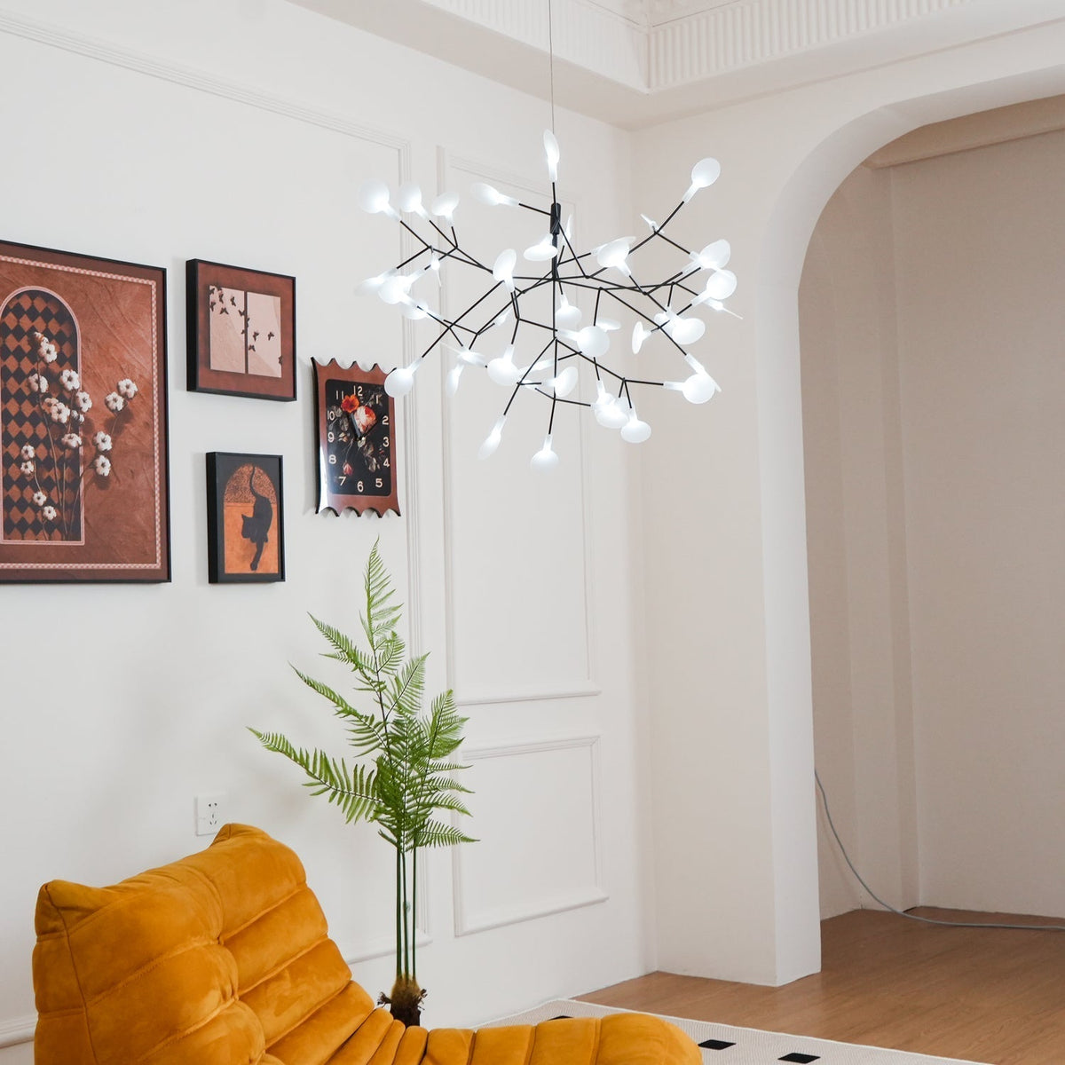 Candelabru negru Firefly LED