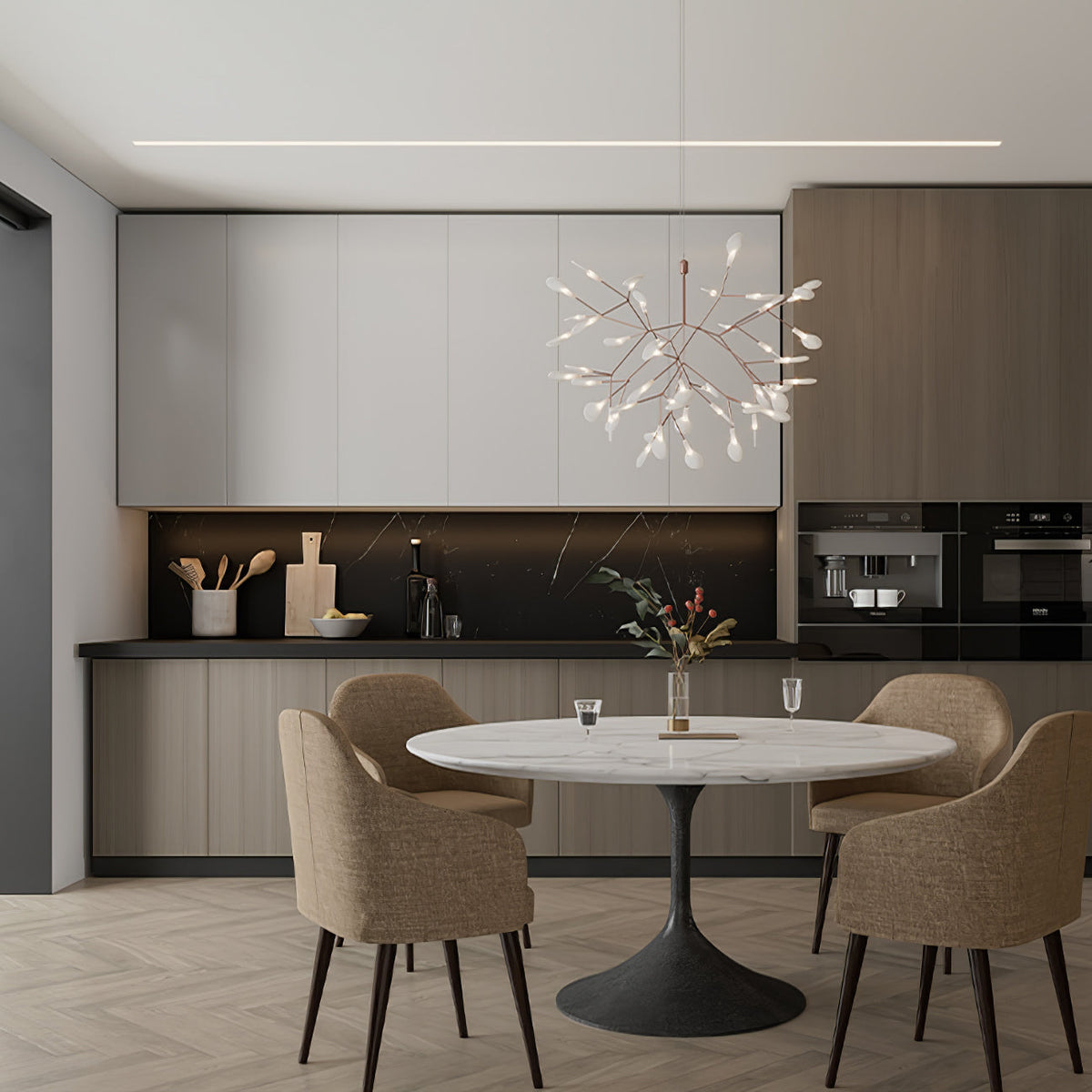 Candelabru negru Firefly LED