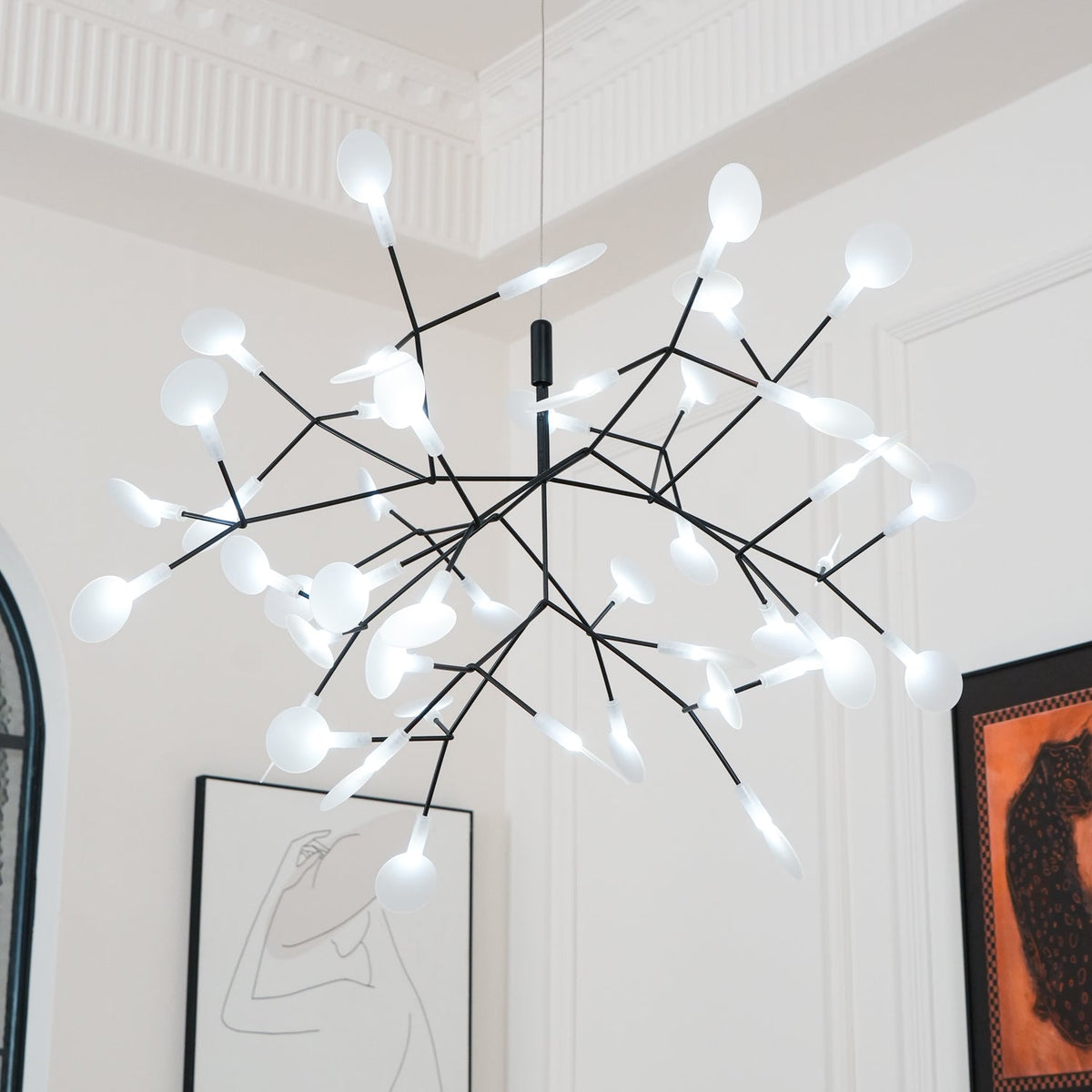 Candelabru negru Firefly LED