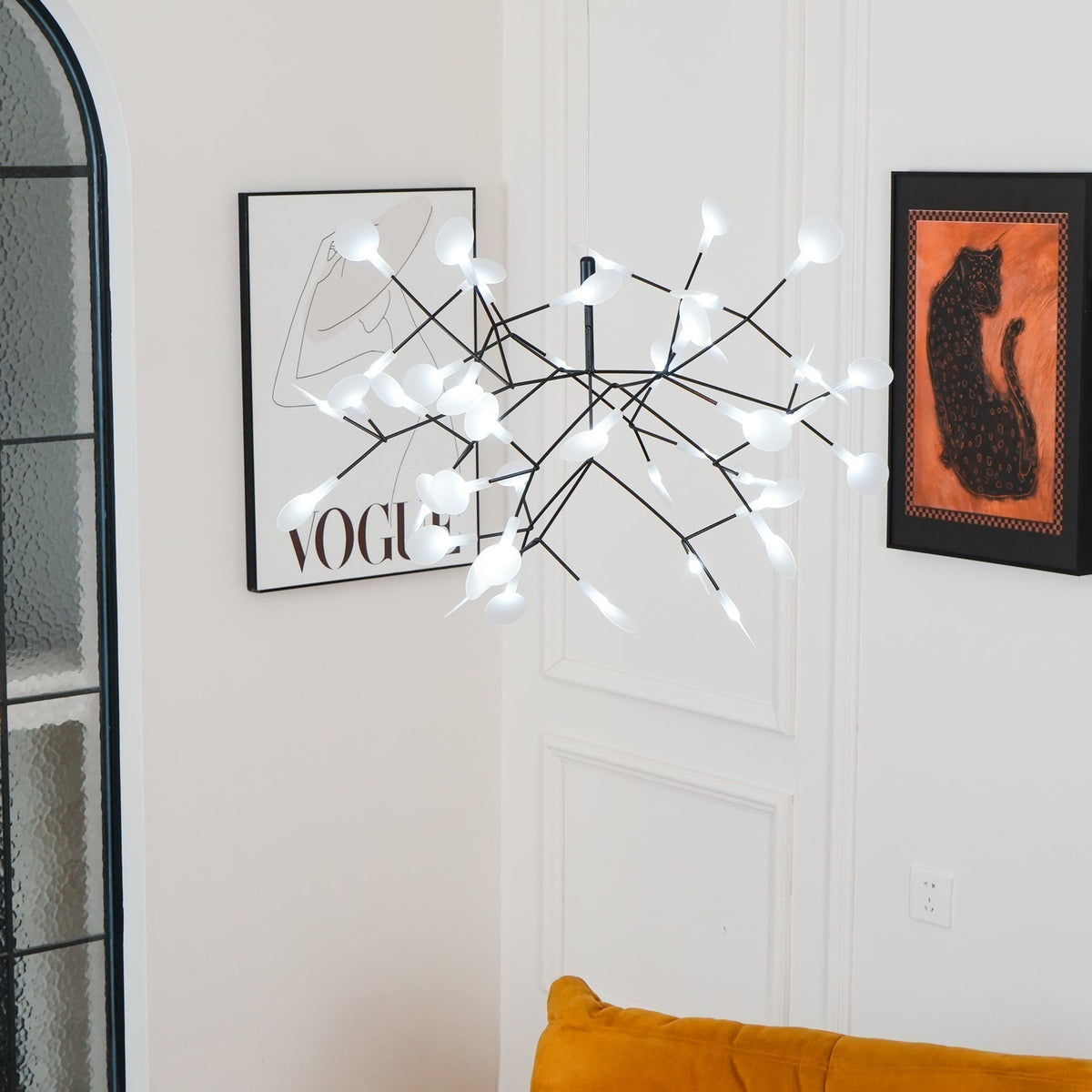 Candelabru negru Firefly LED