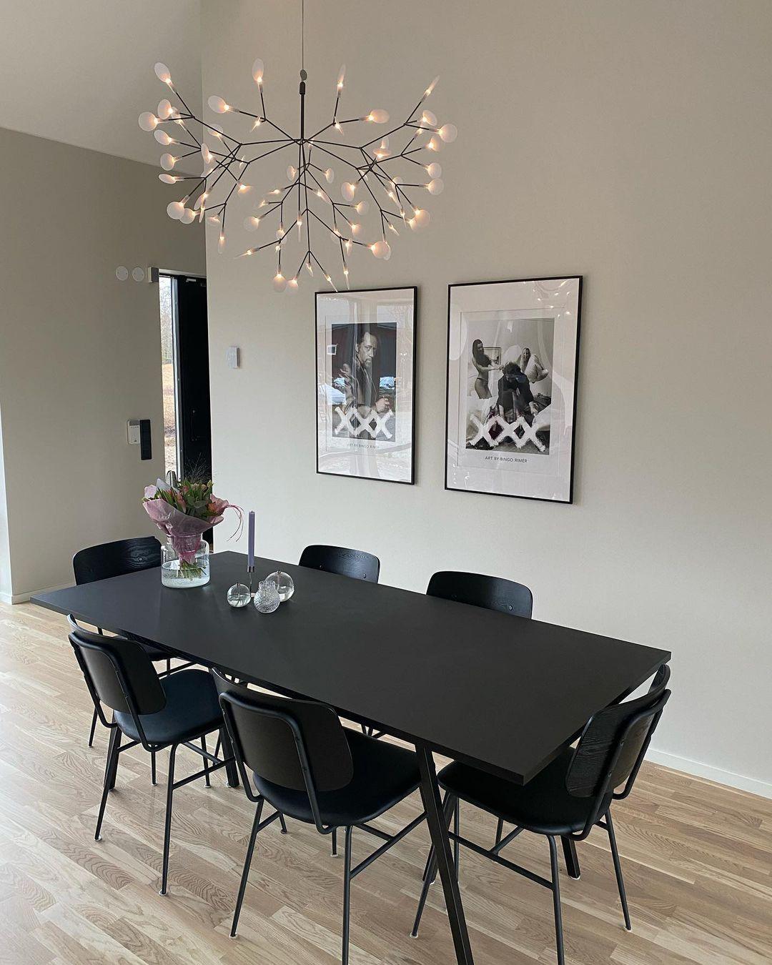 Candelabru negru Firefly LED
