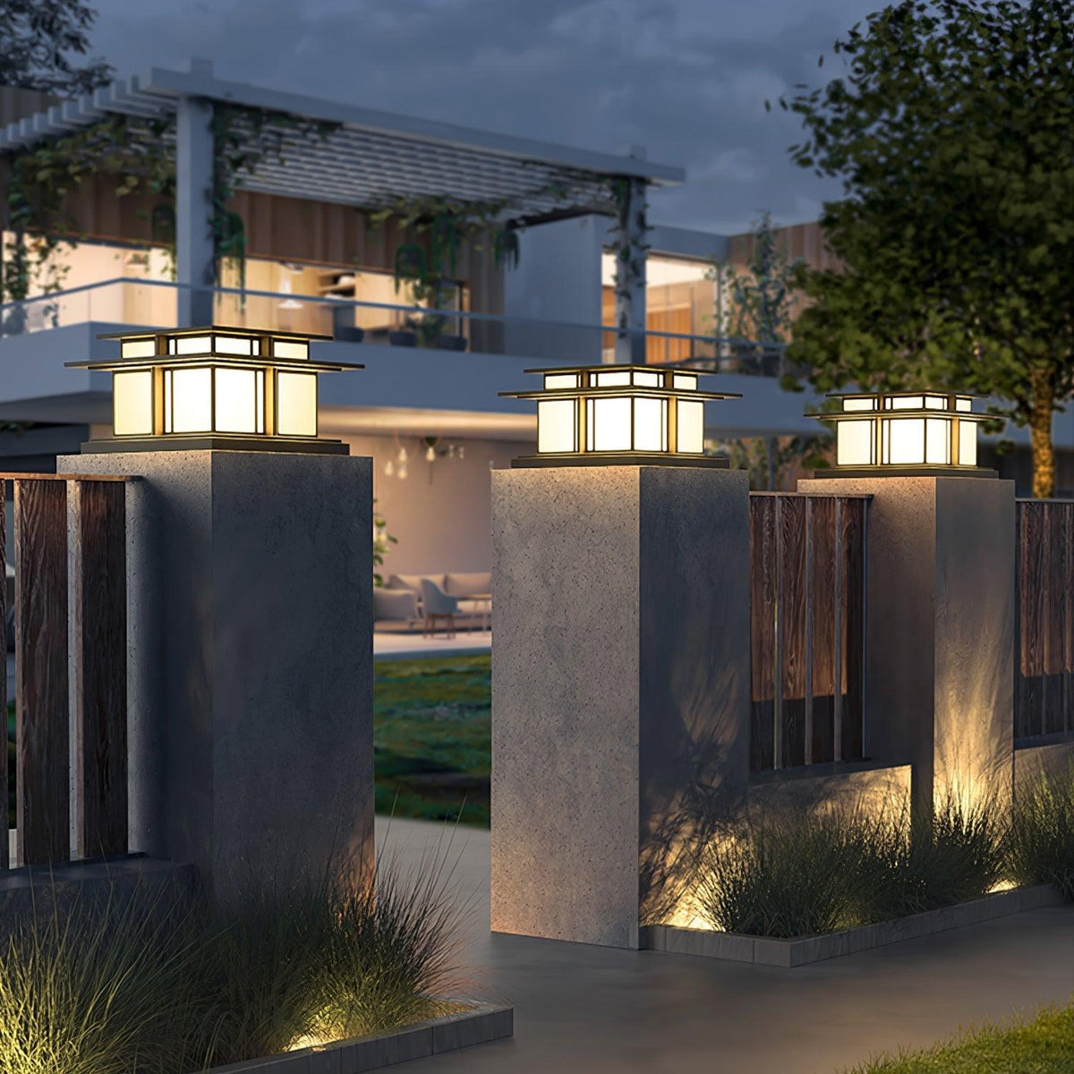 Ebon corp de iluminat pentru exterior, modern