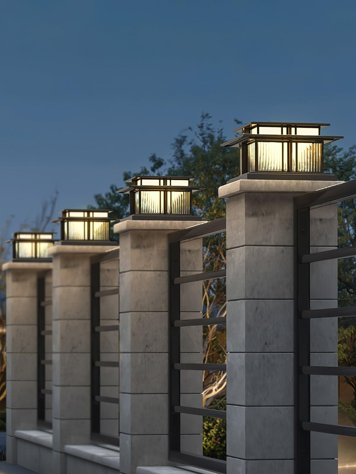 Ebon corp de iluminat pentru exterior, modern