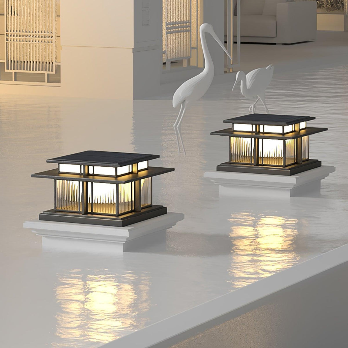 Milo Pillar Solar /cu conexiune electrică fixă lampă de perete pentru exterior