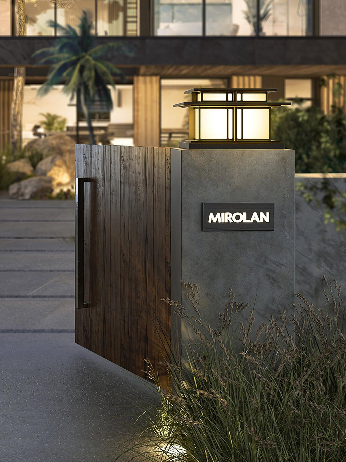 Ebon corp de iluminat pentru exterior, modern