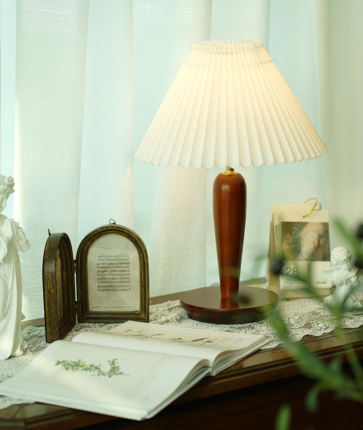 Linorelia lampă de masă modernă cu abajur textil