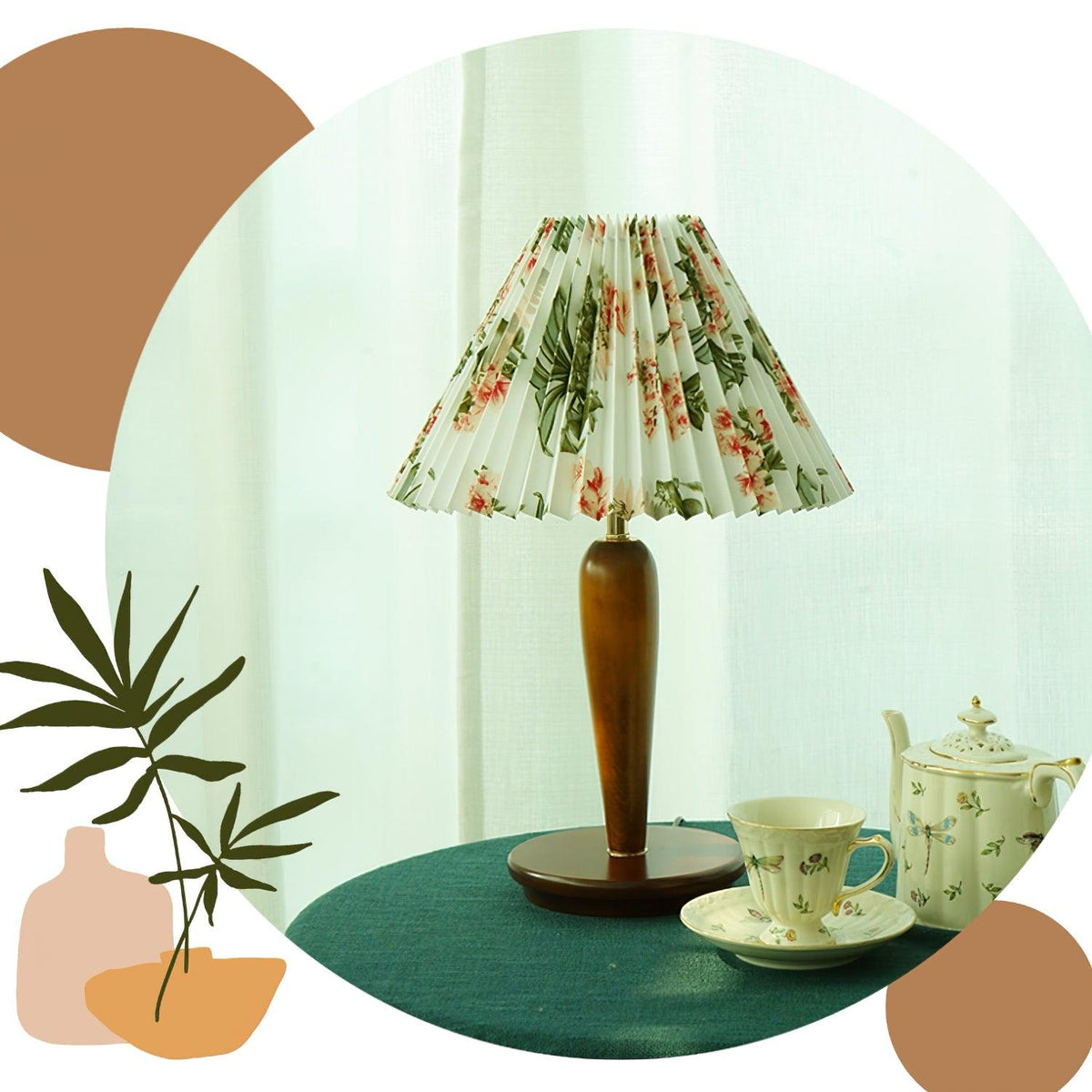 Linorelia lampă de masă modernă cu abajur textil