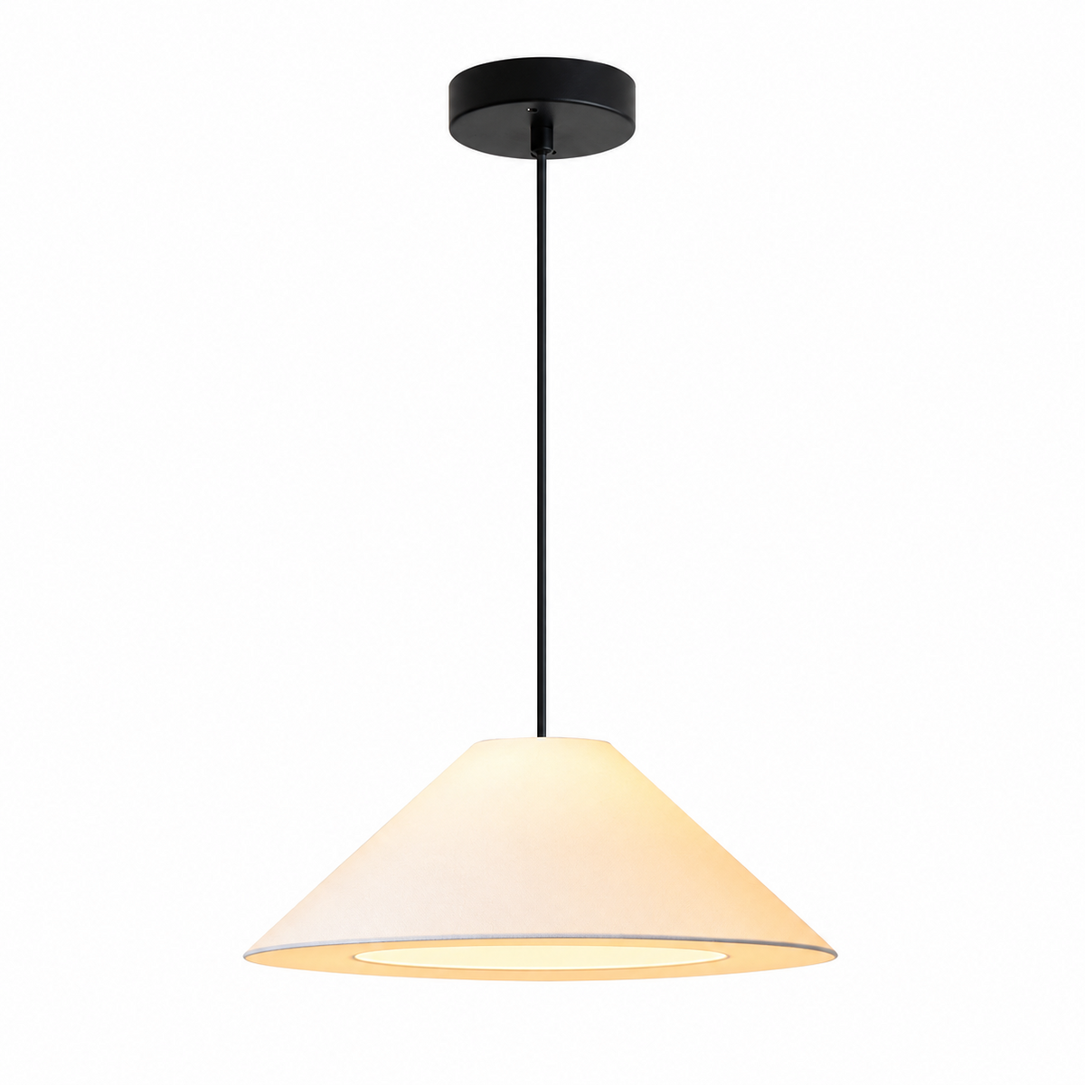 Ormondleigh lampă suspendată cu con din material textil