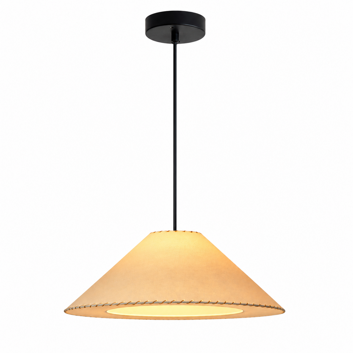 Ormondleigh lampă suspendată cu con din material textil