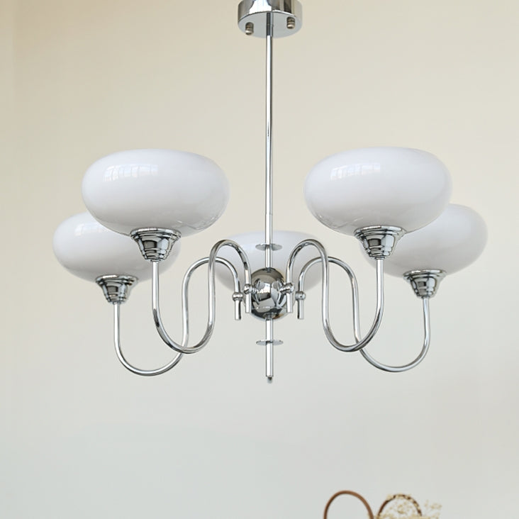 Arisha candelabru din metal și sticlă, vintage, LED, pentru living